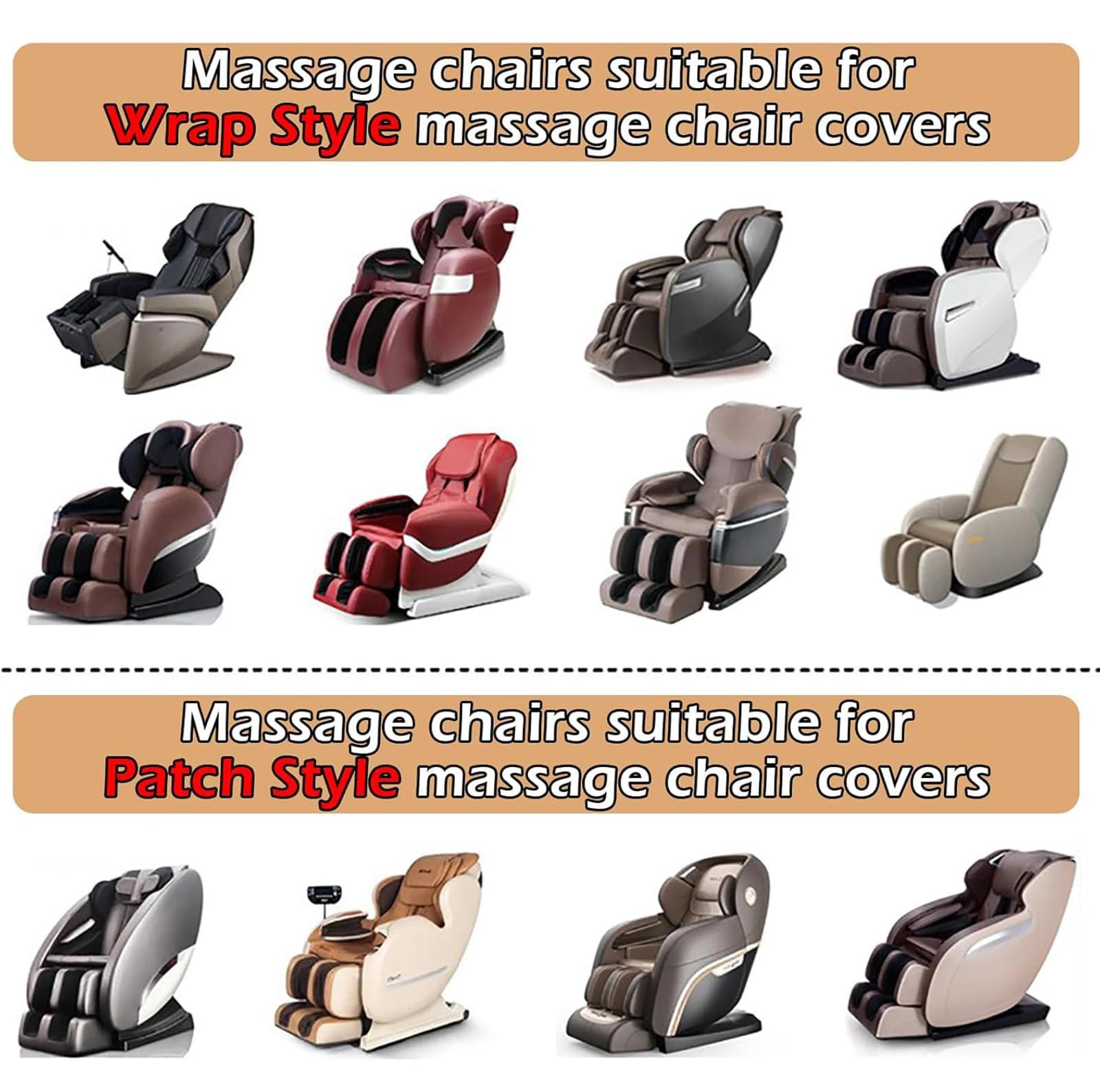Gycdwjh Gycdwjh Universal Shiatsu Massage Chair Cover, Full Body Zero Gravity Chair Covers Washable Stretch Fabric Recliner Wing Dust Protector Armchair Sofa Cover,Color 4,Package 1