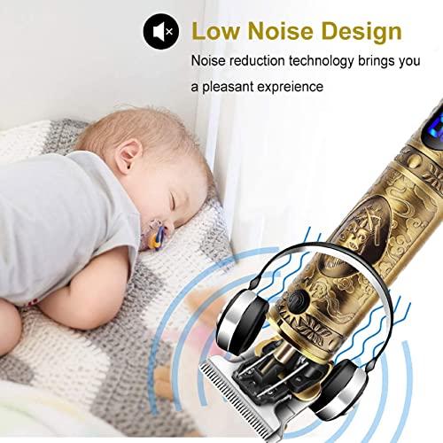 YiLFo YiLFo Professional Hair Clippers for Men, Electric Clippers Zero Gapped Cordless Beard Trimmer with LED Display, Rechargeable Hair Trimmer Barbers Haircut & Grooming Kit Gifts for Men