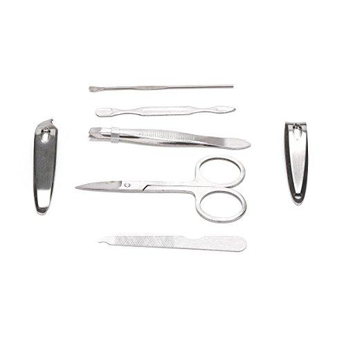 W.ent Manicure Set Nail Clippers 7Pcs Stainless Steel Professional Manicure Pedicure Kits for Girls Men Women with Travel Carrying Case