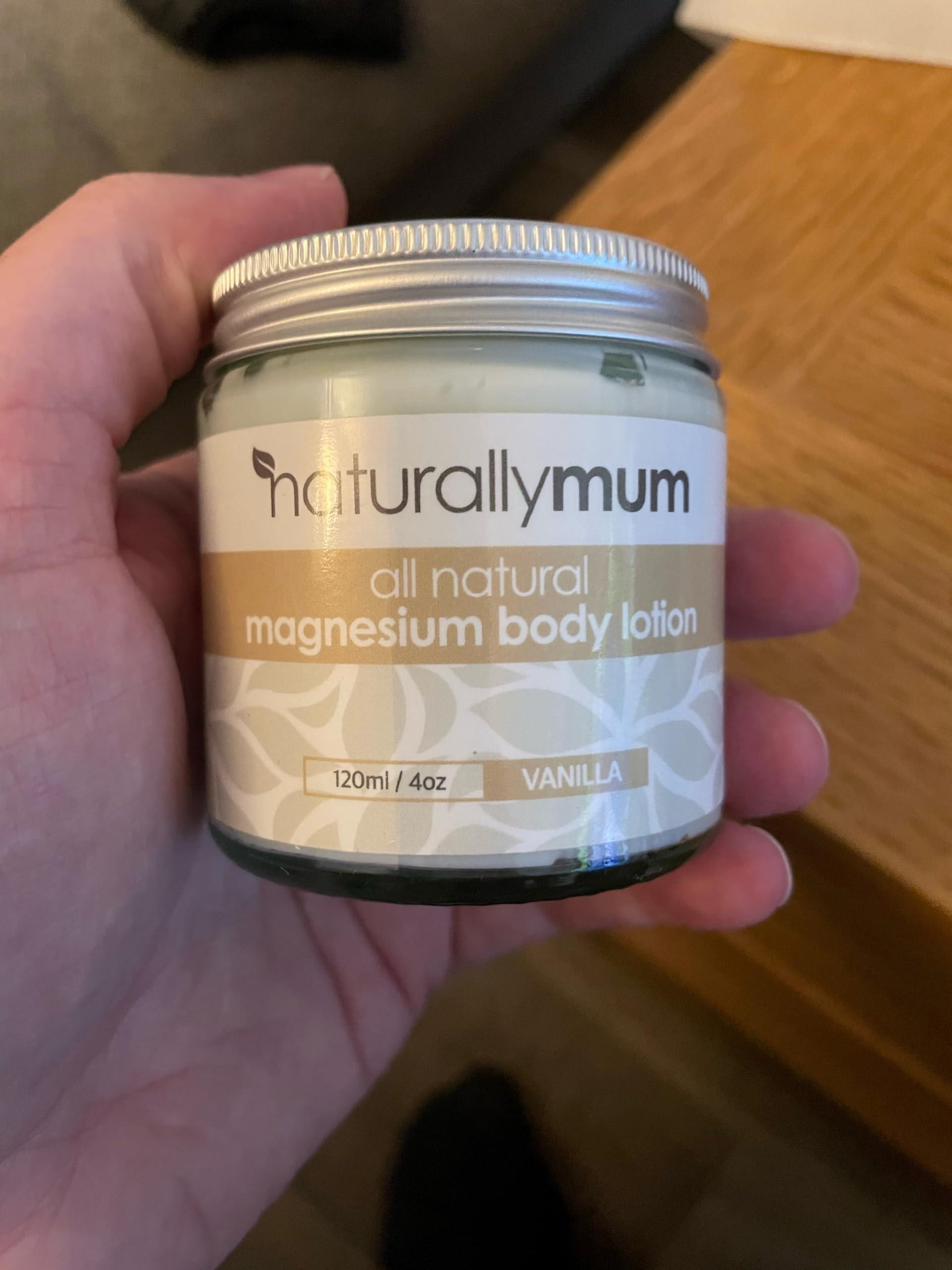 NaturallyMum NaturallyMum Magnesium Body Lotion Bundle | Support for Sleep, Heart, Bone, Nerve, Gut and Muscle Health | Topical Cream Safe for Kids | Lavender & Vanilla | 2 x 4 fl oz