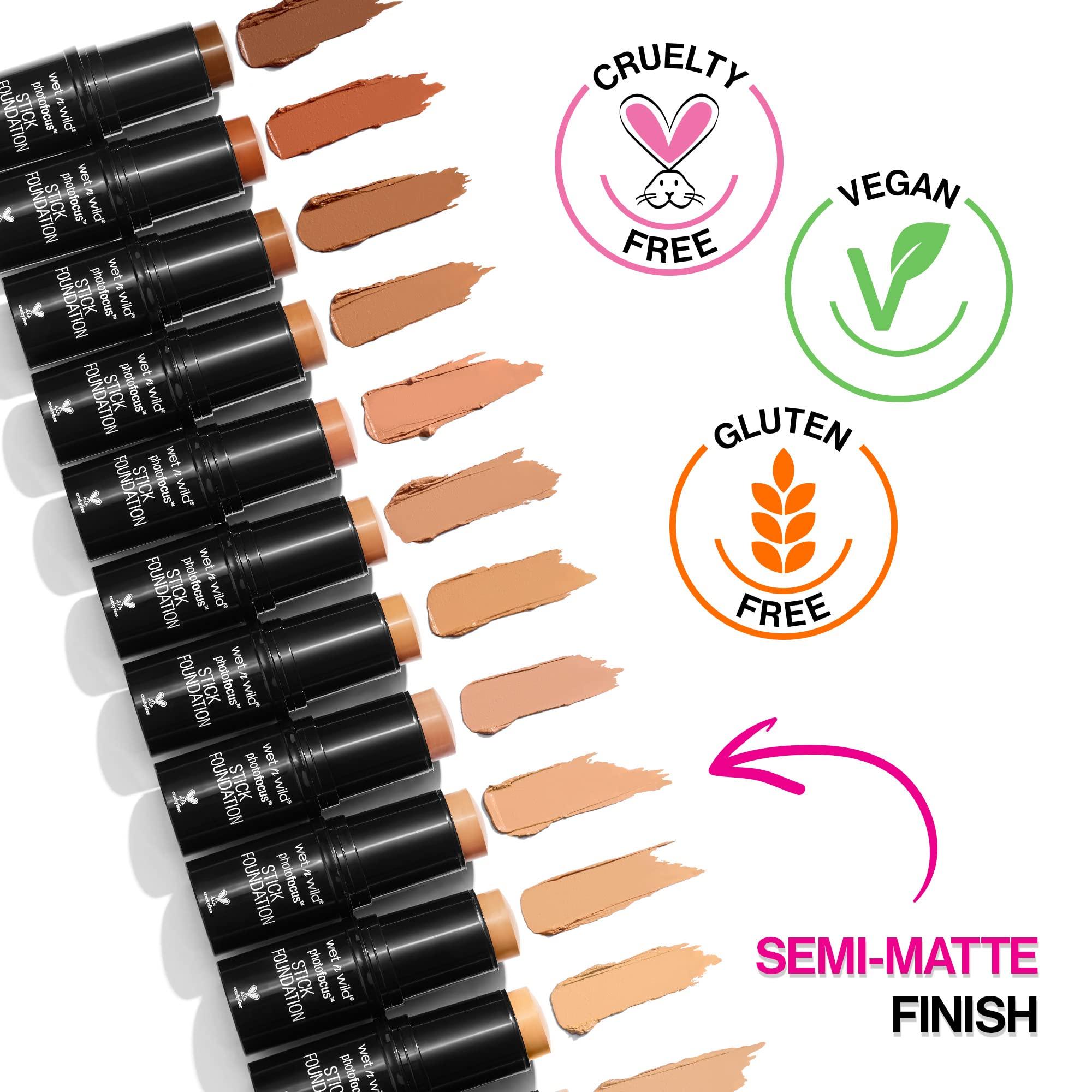 wet n wild wet n wild Photo Focus Matte Foundation Stick Makeup Porcelain & Soft Ivory Vegan Cruelty-Free