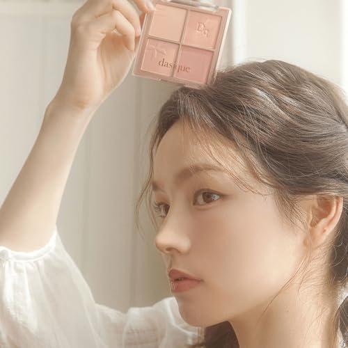 dasique Dasique Blending Mood Cheek #10 Muted Nuts | 4 Blendable Shades in Lighteight Smooth Powder | Vegan | Korean Makeup | Blush