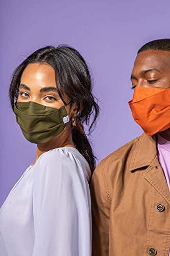 Graf Lantz Graf Lantz Zenbu Organic Cotton Face Mask - Petite Over Ear with Adjusters - Reusable & Machine Washable (Petite, Olive)