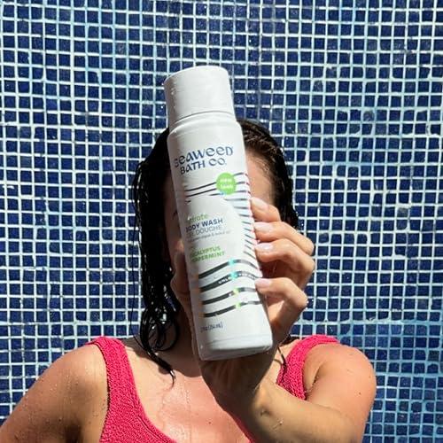 The Seaweed Bath Co. Seaweed Bath Co. Hydrate Body Wash, Eucalyptus Peppermint Scent, 12 Ounce, Shower Gel for Men & Women, Vegan, Paraben Free, Sulfate Free, Cruelty Free