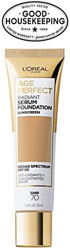 L'Oréal Paris L'Oréal Paris Age Perfect Radiant Serum Foundation with SPF 50, Sand, 1 Ounce