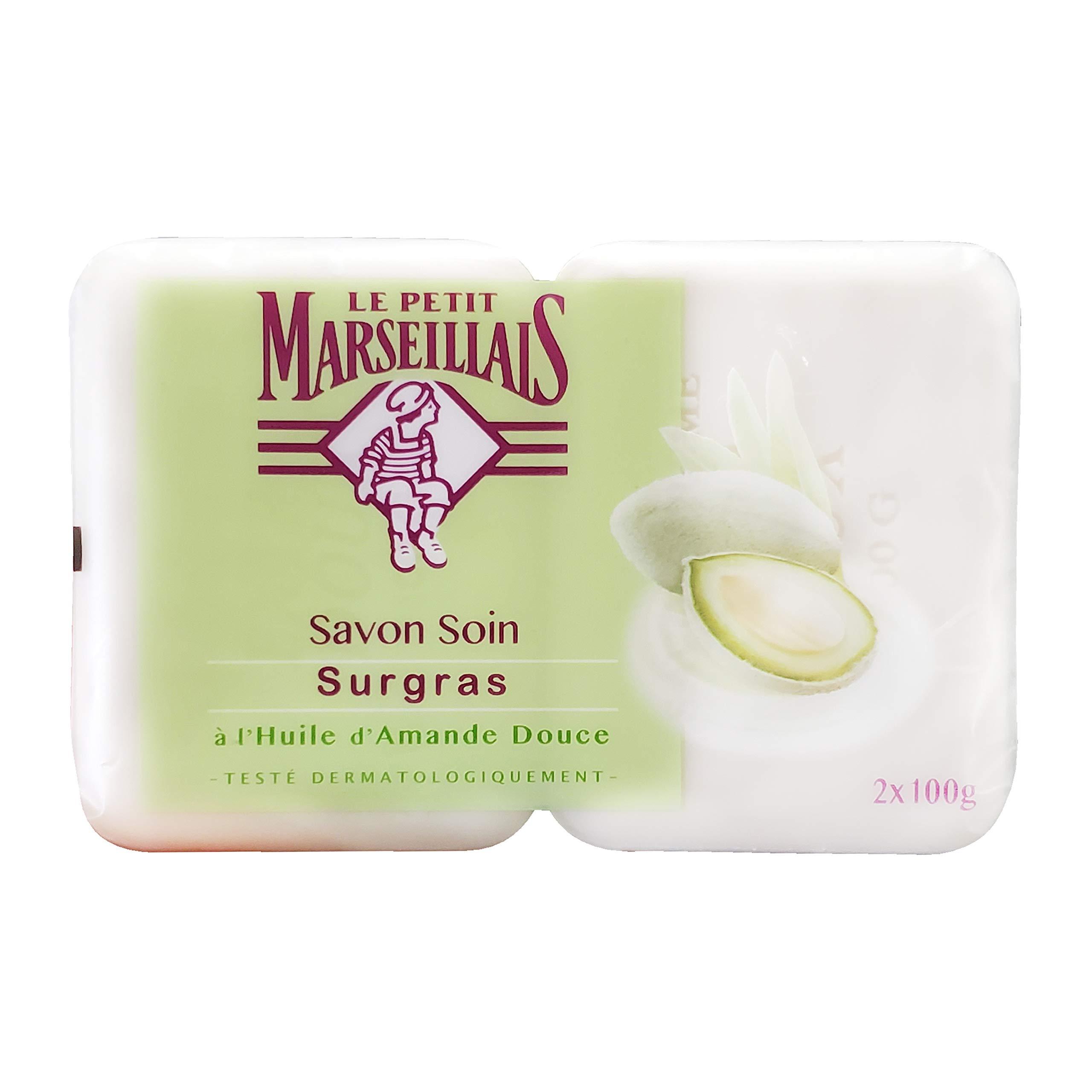 Le Petit Marseillais Le Petit Marseillais Savon Soin Surgras - French Surgras with Almond Oil Soap (2 Pack, Total of 14oz)