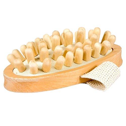 AnHua AnHua® 1PC Natural Wood Wooden Hand-Held Massager Body Brush Cellulite Reduction L Size