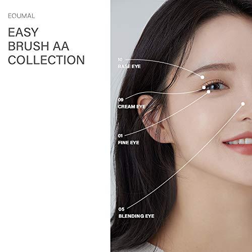 EQUMAL [EQUMAL] Makeup brush set 6pcs with Soft Synthetic hair, Comfortable handle, Eye shadows Face brush Kit, 01 HANDY QUICK COLLECTION (Premium Leather Pouch included)