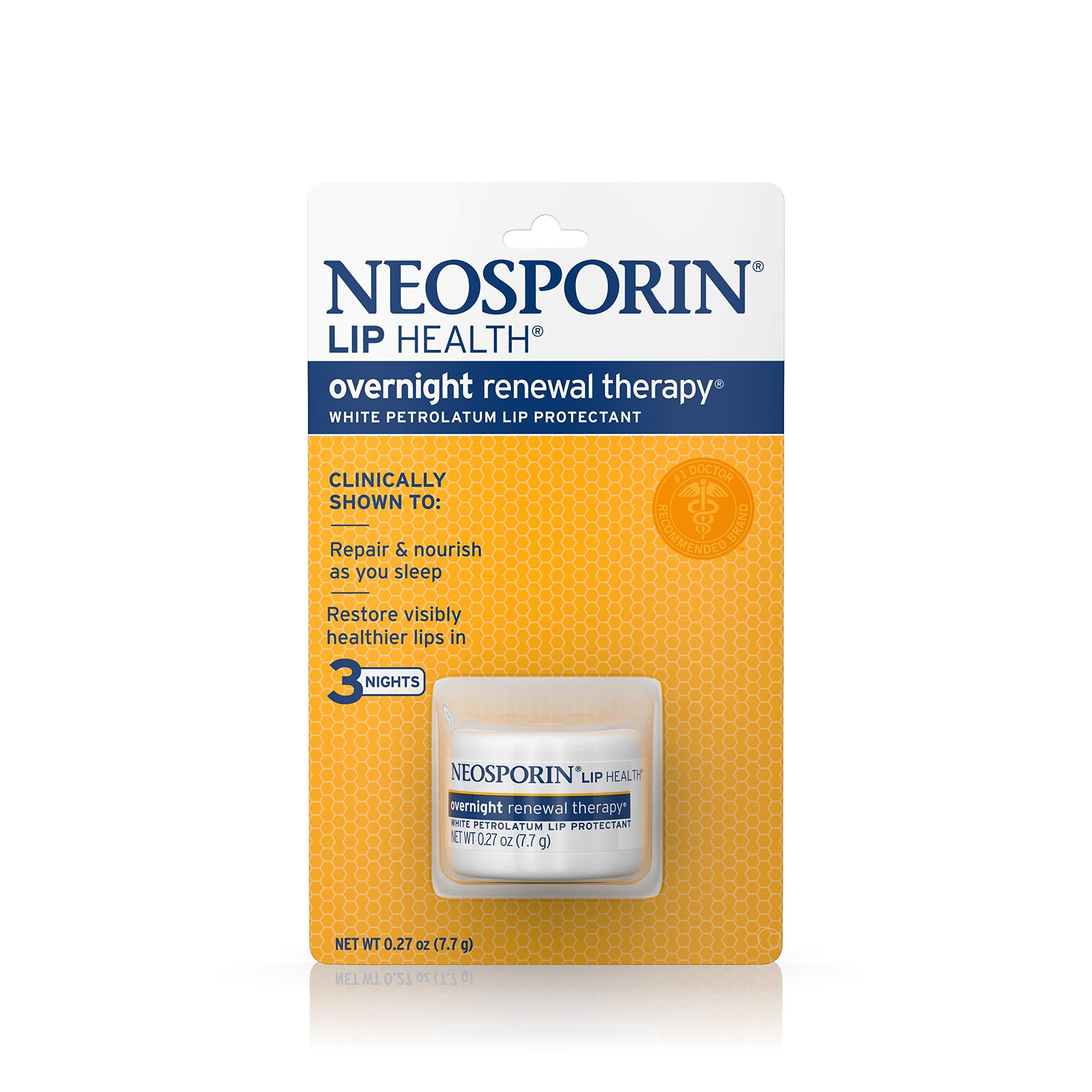 Neosporin Neosporin Lip Health Overnight Healthy Lips Renewal Therapy Petrolatum Lip Protectant, 0.27 Ounce (Pack of 1)