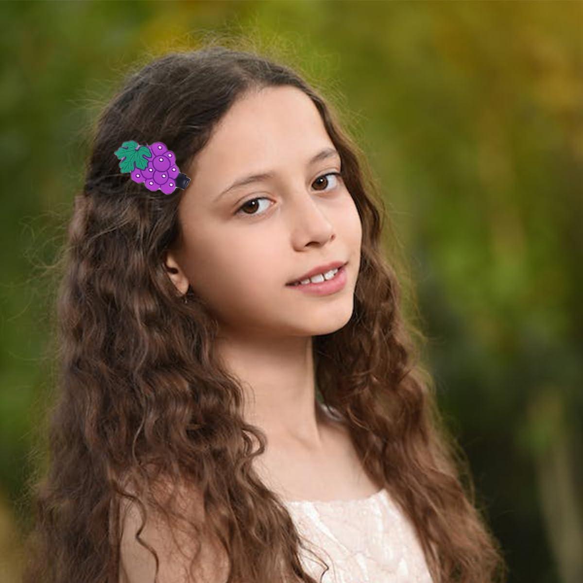 Petunny Petunny Baby Girls Hair Clips,Cute Candy Barrettes Rainbow Hair Pins for Toddlers Cute Hair Pins Snap Barrettes Fully Lined Alligator Clip for Infants Children Kids Hair Accessories(Purple Girl)