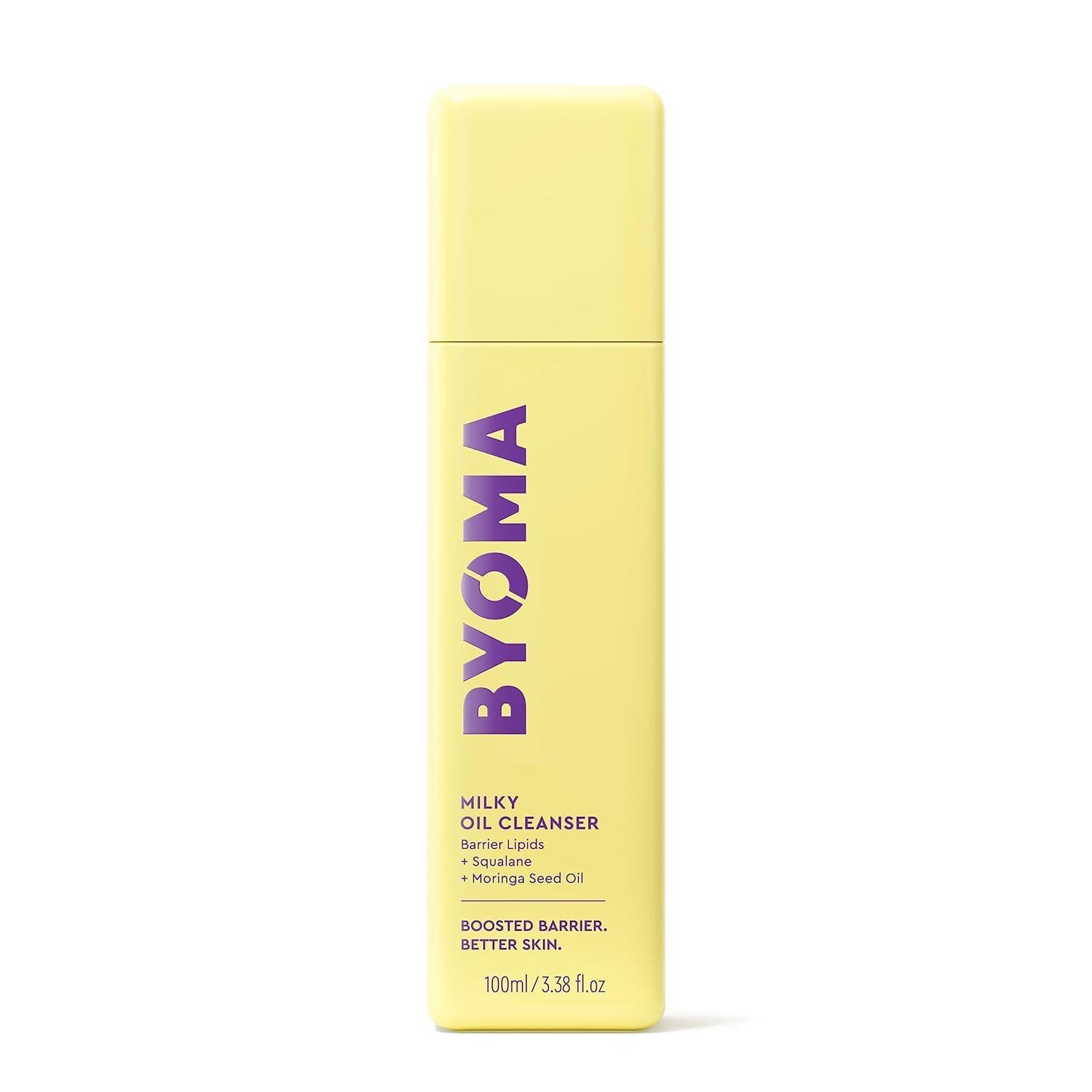 BYOMA BYOMA Milky Oil Cleanser - Hydrating Facial Cleanser for Skin Barrier Repair - Tri-Ceramide Face Wash for Sensitive Skin & All Skin Types - Deeply Hydrated Skin, No Oily Residue - 3.38 fl oz