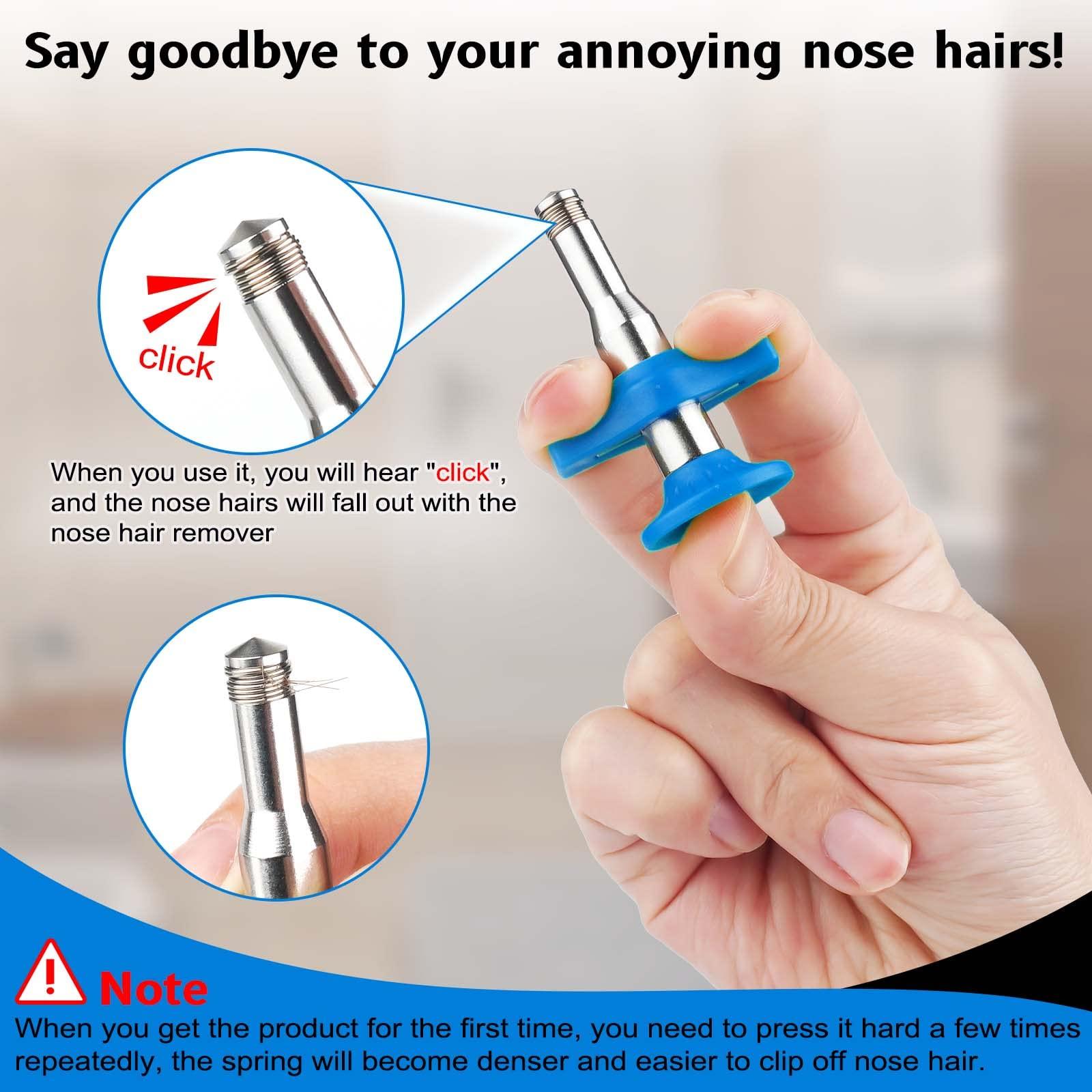 Esznuoky Esznuoky Nose Hair Ear Hair Removal, Upgraded Manual Hair Trimmer for Men&Women, Stainless Steel Hair Remover Waxing Kit(Blue)