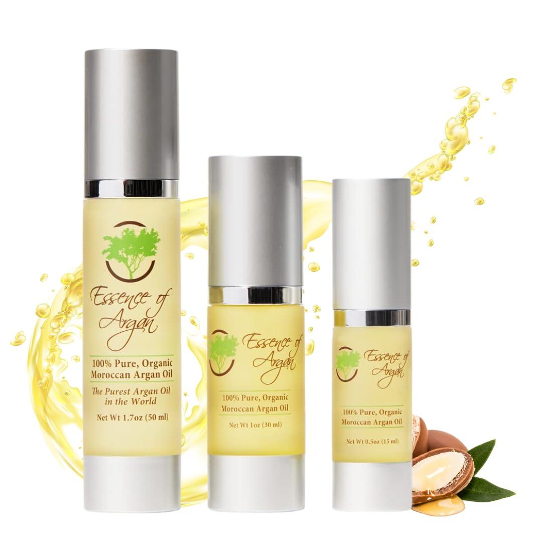 Essence Of Argan Essence Of Argan 100% Pure Moroccan Organic Argan Oil - Natural EcoCert Oil that Nourishes, Conditions and Moisturizes Your Skin, Hair and Nails