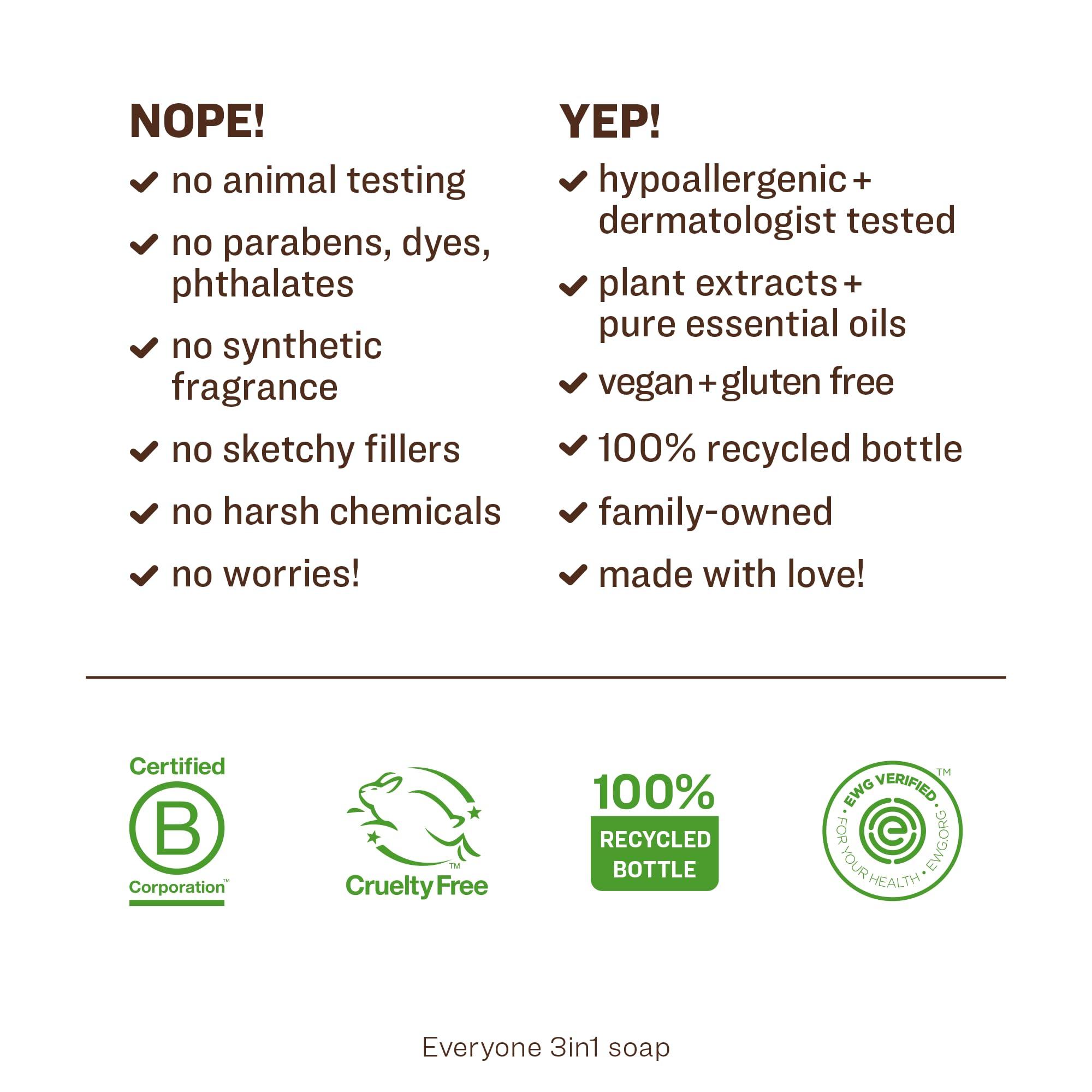 everyone for every body Everyone 3-in-1 Soap, Body Wash, Bubble Bath, Shampoo Bundle with 1 Gallon Coconut Lemon and 2 Pack 32 Ounce Orange Squeeze Kids