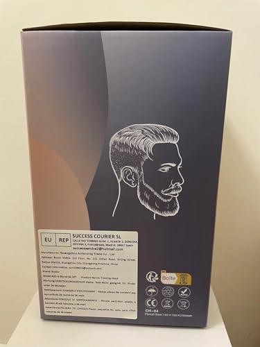 Anstar Male Mannequin Head with 100% Human Hair Barber Mannequin Head Hairdresser Training Doll Manikin Head for Men Hair Styling and Practice