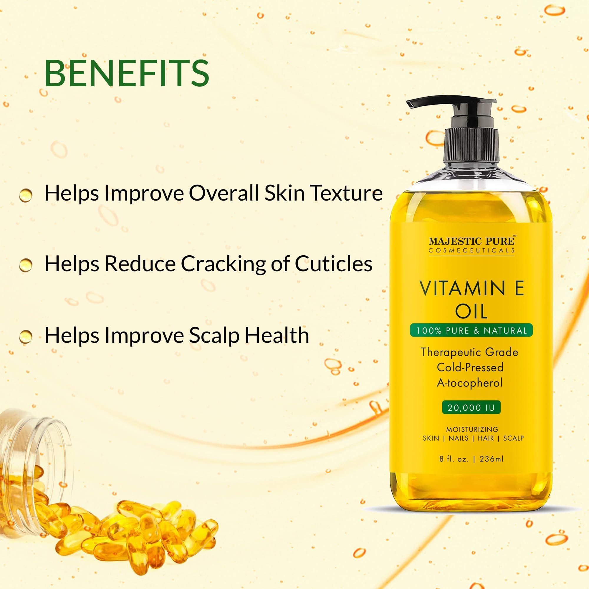 MAJESTIC PURE Majestic Pure Vitamin E Oil and Organic Jojoba Oil8 fl oz each