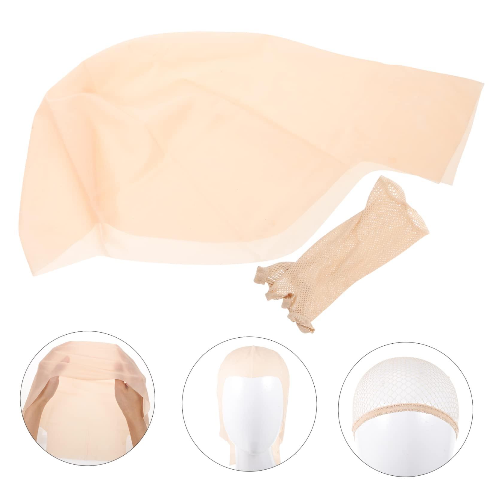 Beavorty 5 Sets Latex Bald Cover Bald Costume Accessory Halloween Costume Accessory Prank Bald Head Cover Wig Bald Head Cover Bald Head Cover Prop Makeup Bald Head Cover Bald Head Cover Toy