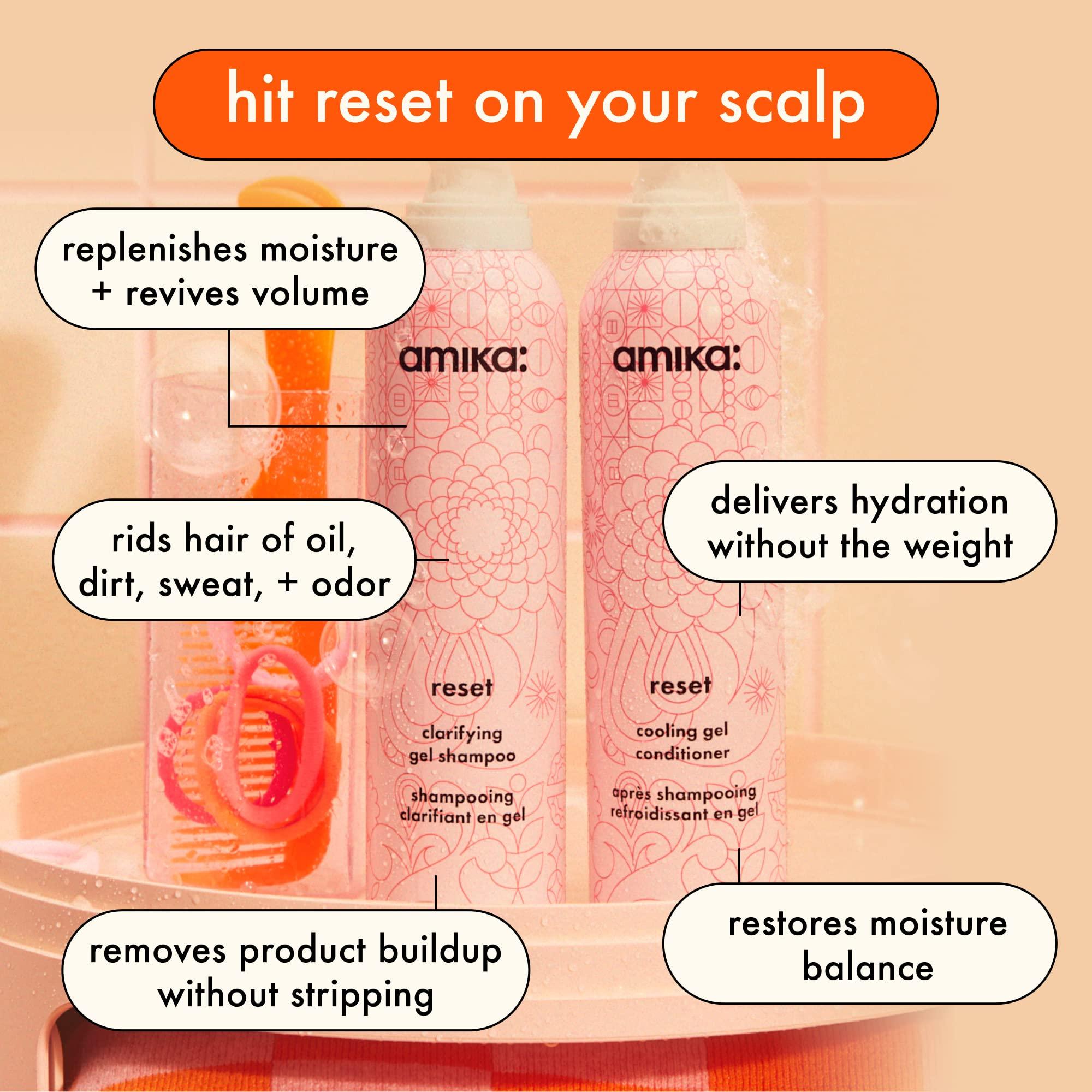 amika amika reset clarifying gel shampoo, 200ml