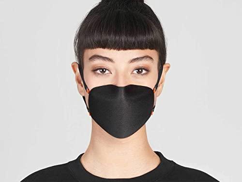 Masuku Masuku One Face Mask | Black Smooth | Nano-Fibre Filtration | High Performance Face Covering | Medium