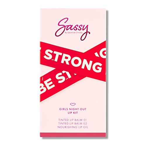 Sassy by Savannah Chrisley Sassy by Savannah Chrisley Breakup Collection Lip Kit - Contains 2 Balms and Oil to Enhance Your Pout - Nourishing Formulas for Everyday Wear - Luscious and Smoother Results - Girls Night Out - 3 pc