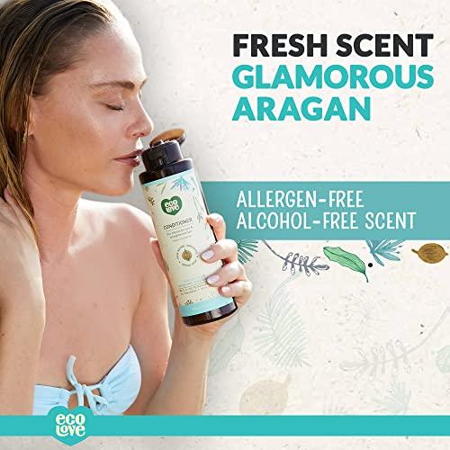 ecoLove ecoLove Natural Conditioning for Chemically Straightened Hair and Dry Damaged Hair No SLS or Parabens - With Natural Moroccan Oil Extract - Vegan and Cruelty-Free Hair Treatment, 17.6 oz