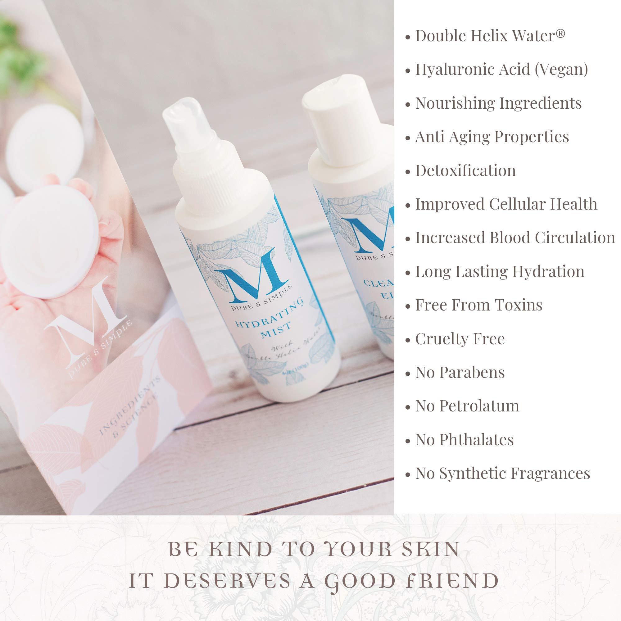 Martine: Pure & Simple Martine: Pure & Simple Facial Mist Spray to Hydrate, Tone, and Soften Skin, Setting Spray Made With Double Helix Water. (4 oz)