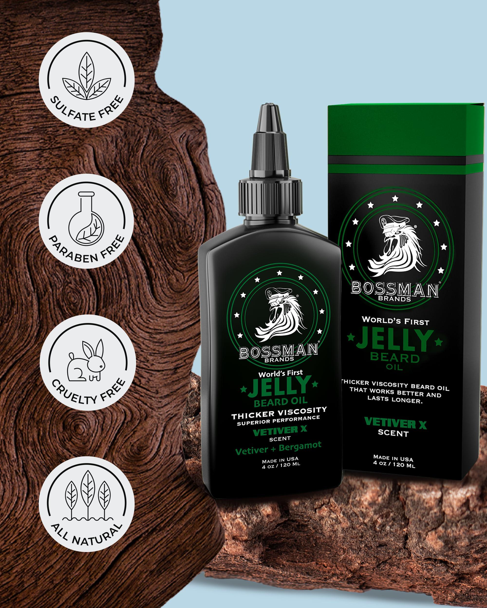 Bossman Bossman Beard Oil Jelly and Relaxing Beard Balm Combo- Vetiver X Scent