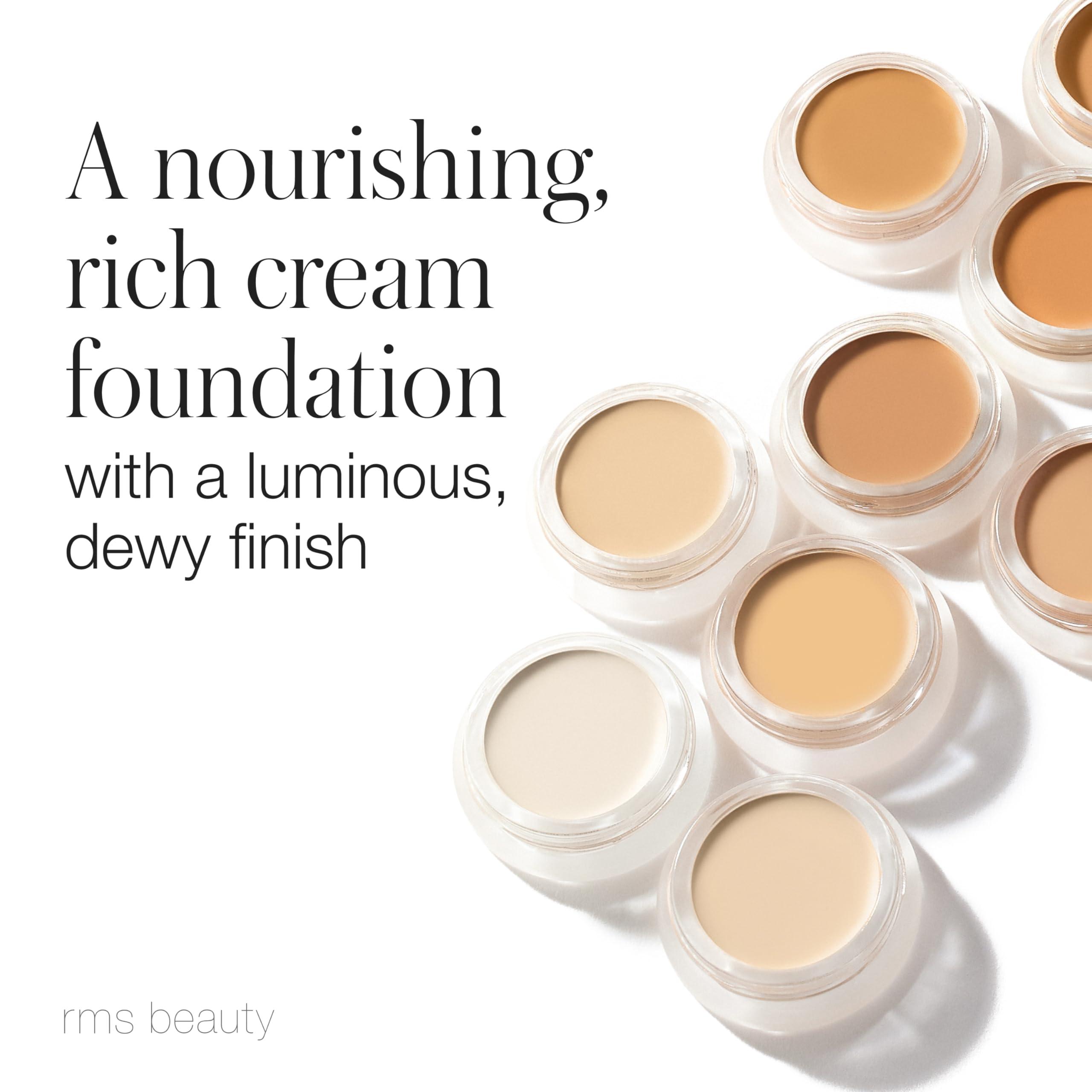 RMS Beauty RMS Beauty UnCoverup Cream Foundation - Medium to Full Coverage Foundation Makeup, Dewy Foundation Full Coverage Make Up, Hydrating Foundation Skin Tint with Buriti & Coconut Oil, Face Makeup Products