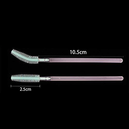 Generic 100 pcs Disposable Eyebrow Brush Mascara Wand Applicator Cosmetic Brushes Eyebrow Comb for Eyelash Extension (orange)