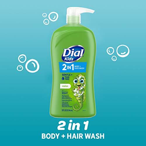Dial Dial Kids 2-in-1 Body+Hair Wash, Melon, 32 fl oz (Pack of 2)
