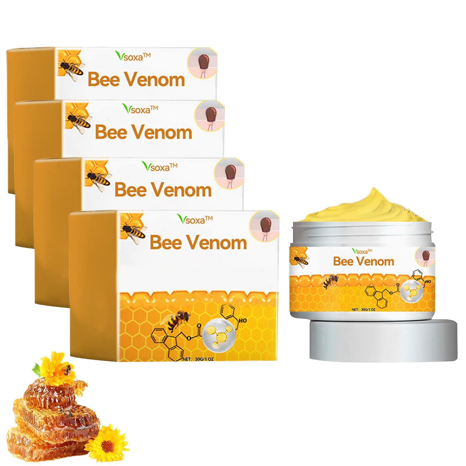 Zoencgz Bee Venom Removal Cream, New Bee Venom Treatment Cream, Professional Bee Venom Repair Cream for All Parts of The Body (4 Pack)