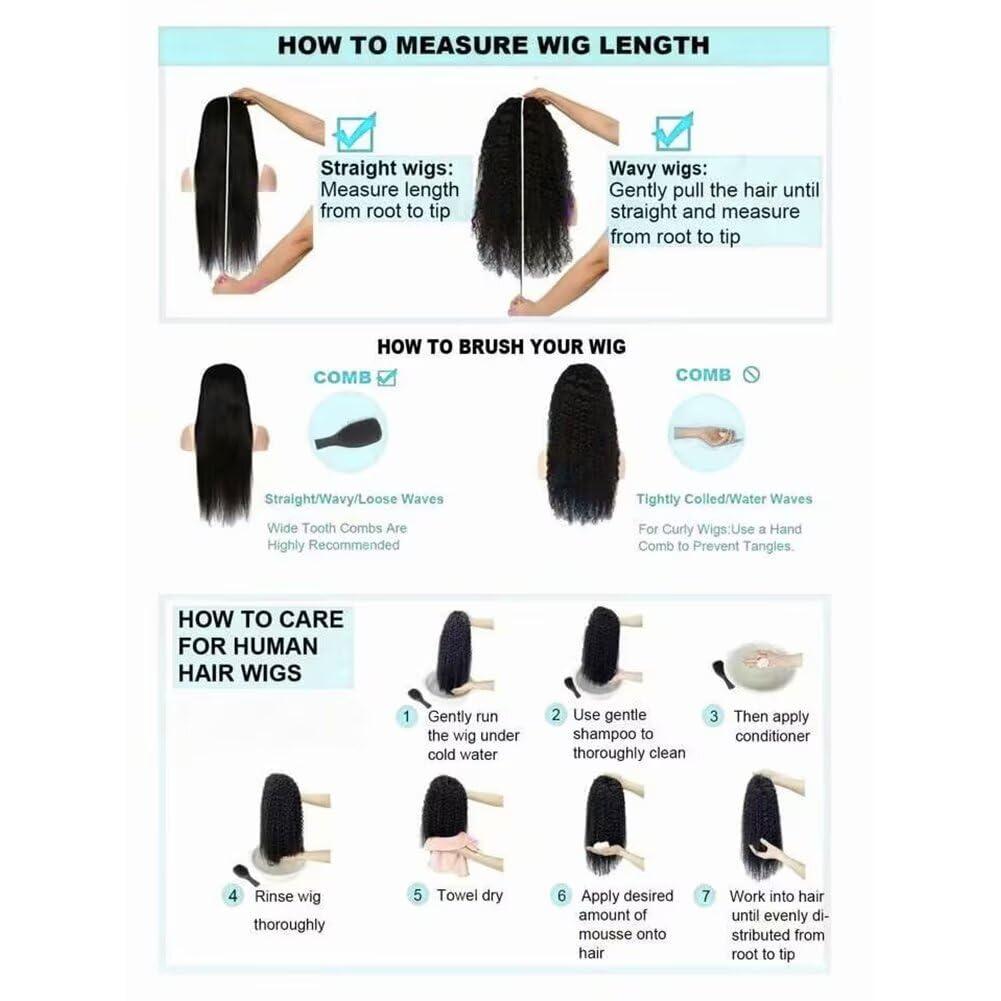 Zealady Zealady 13x4 Lace Front Kinky Curly Wig 180 Density HD Lace Wig Human Hair Pre Plucked Curly Glueless Wig 12A Virgin Curly Lace Human Hair Wig For Women Full Natural Hairline With Baby Hair 20Inch