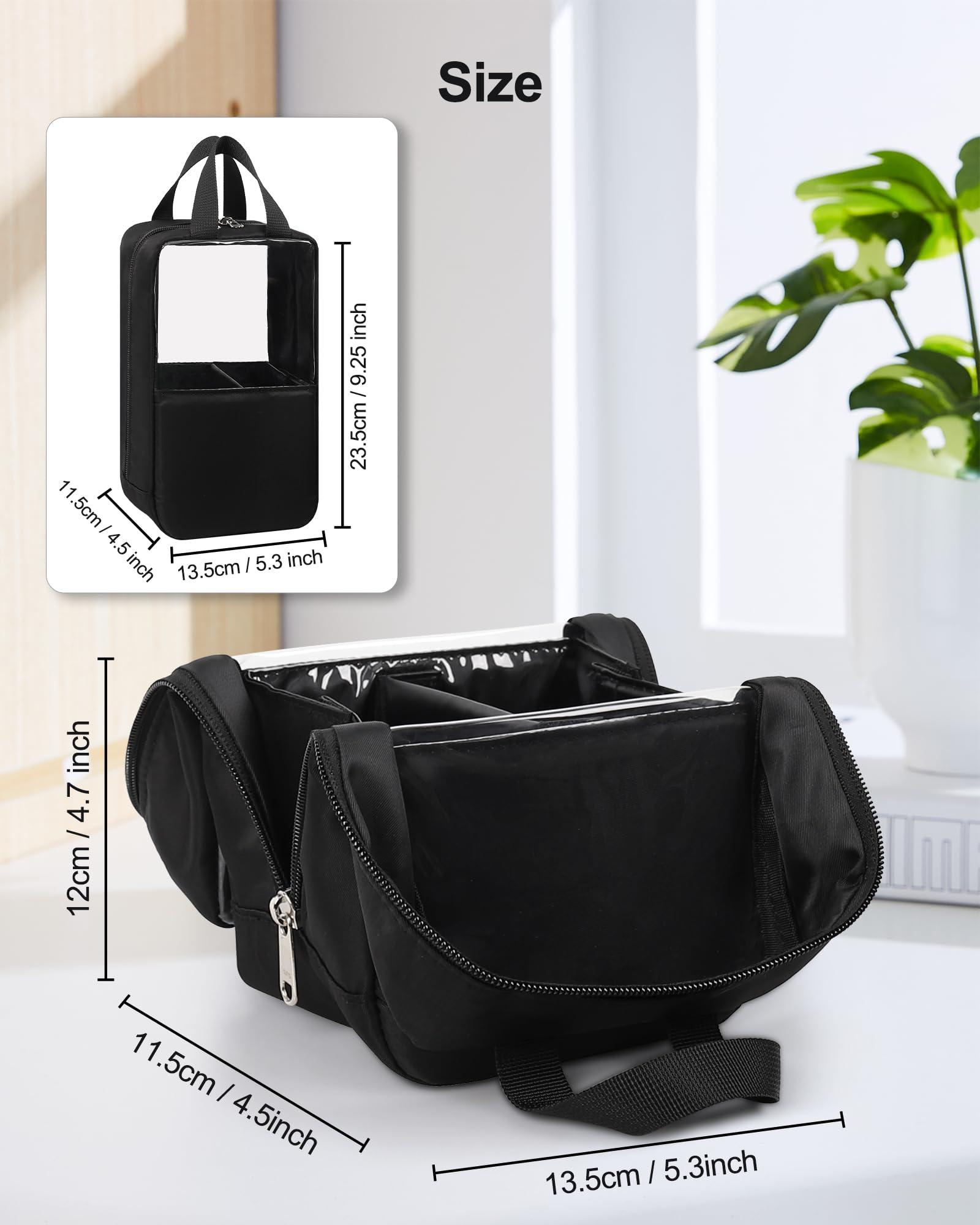 MONSTINA MONSTINA Makeup Brush Organizer Bag,Large Capacity Portable Stand-Up Makeup Brush Holder,Professional Artist Makeup Brush Sets Case Dust-proof TPU Transparent Clear