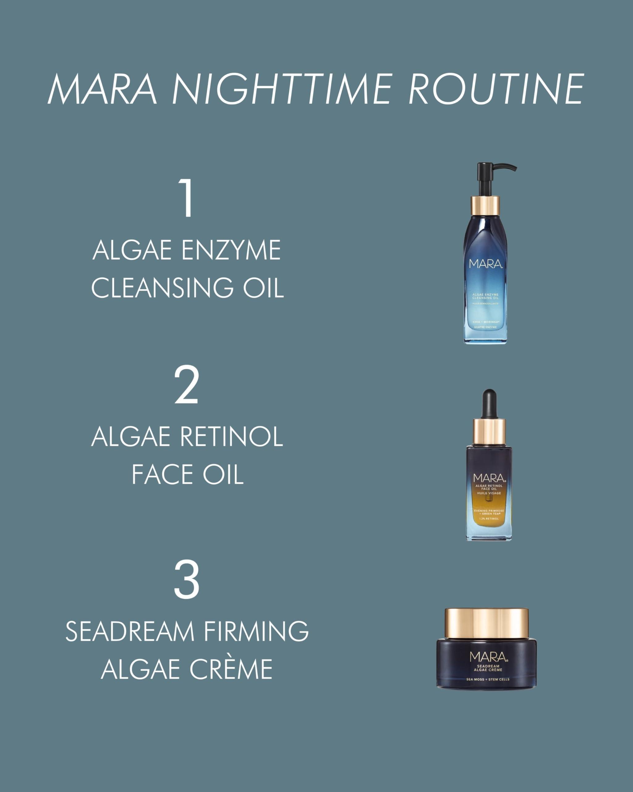 MARA MARA - Natural Chia + Moringa Algae Enzyme Cleansing Oil | Plant-Based, Gluten-Free Skin Care | For All Skin Types, Hypoallergenic, Hydrating, Exfoliating, Make-Up Remover (4 oz | 120 ml)