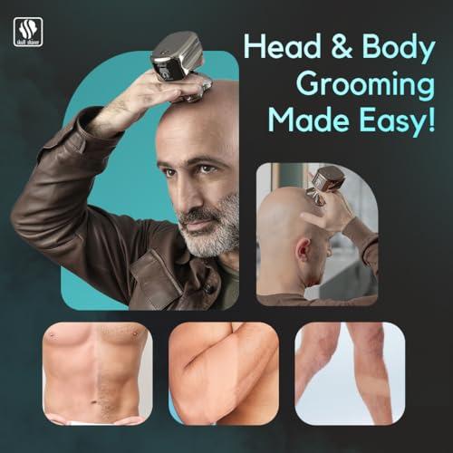 Skull Shaver Skull Shaver Pitbull Platinum Pro:Head Shaver for Men - Bald Head Shavers with Wet/Dry Technology, Ergonomic Design, Travel Lock, and Accessories. Perfect Grooming Kit and Prime Gift for Men