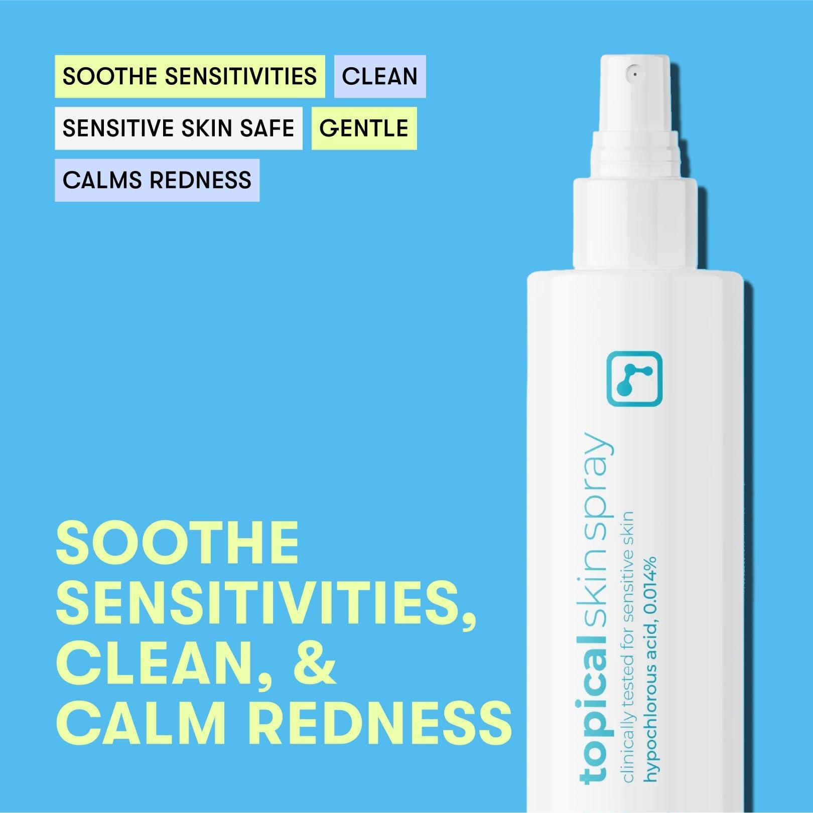 BRIOTECH BRIOTECH Topical Skin Spray, Hypochlorous Acid Spray for Body & Face, Eyelid Cleanser, HOCl Facial Mist, Support Against Irritation, Calm Redness, Soothe Scalp, Packaging May Vary, 4 oz ea, 2 ct