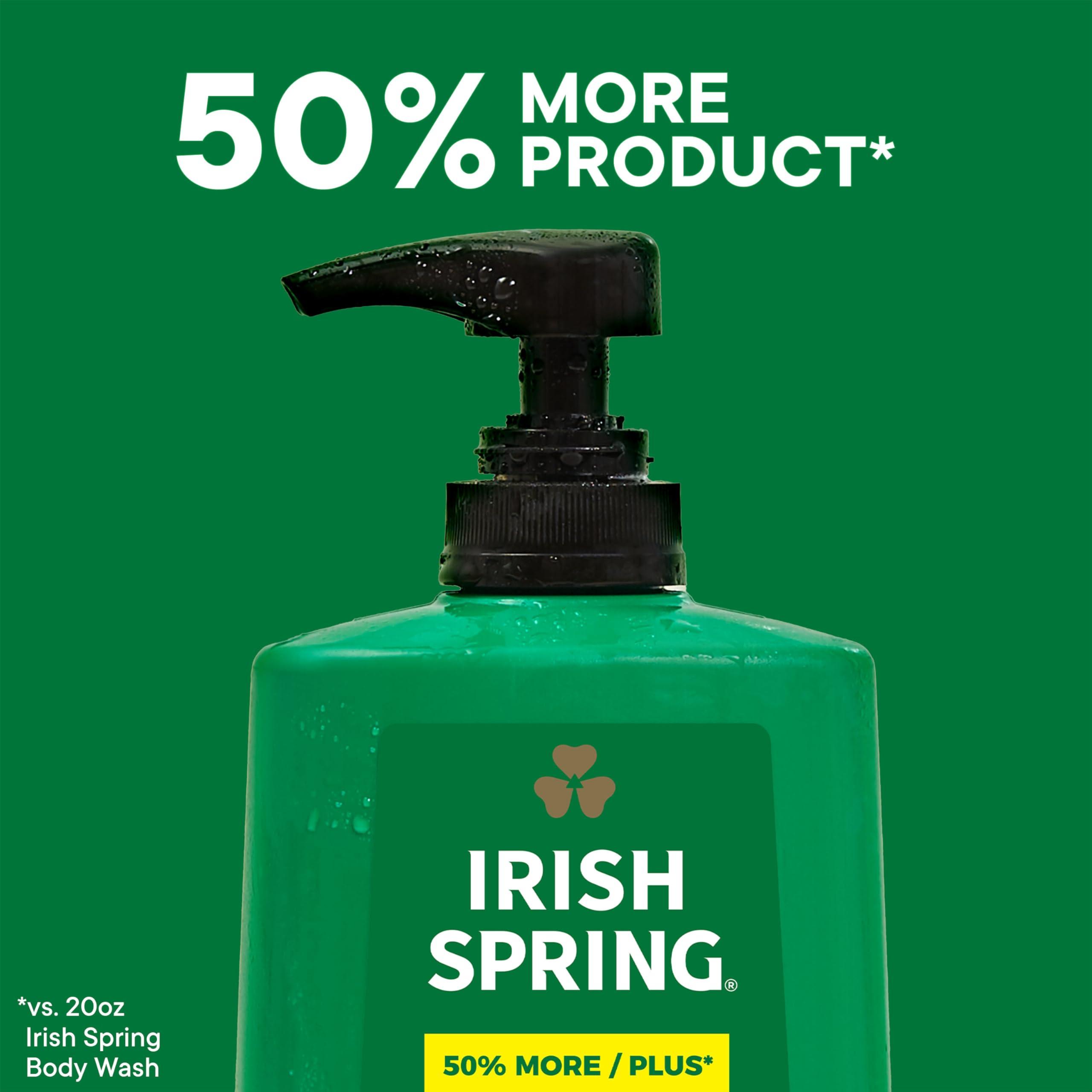 Irish Spring Irish Spring 5 in 1 Body Wash for Men, Men\'s Body Wash, Smell Fresh and Clean for 24 Hours, Conditions and Cleans Body, Face, and Hair, Made with Biodegradable Ingredients, 30 Oz Pump
