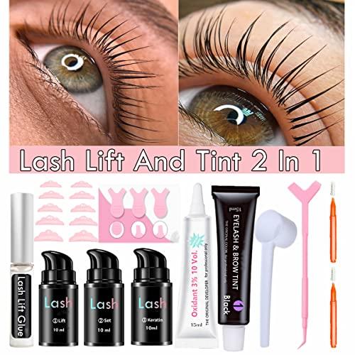 Libeauty Lash Lift And T-int Kit At Home Lash Lift With T i n t Black, Eyelash Lifting And D-y-e 10ml Airless Pump Lifts Lash up 6 Weeks KERATIN Lifting Create Voluminous Eye Look Rapidly