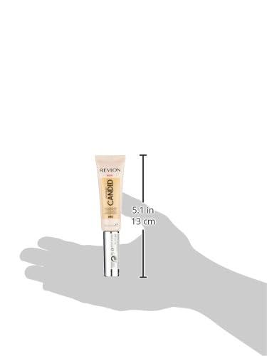 REVLON Revlon Concealer Stick, PhotoReady Candid Face Makeup with Anti-Pollution & Antioxidant Ingredients, Longwear Medium-Full Coverage Infused with Caffine,Natural Finish,Oil Free,015 Light, 0.34 Fl Oz