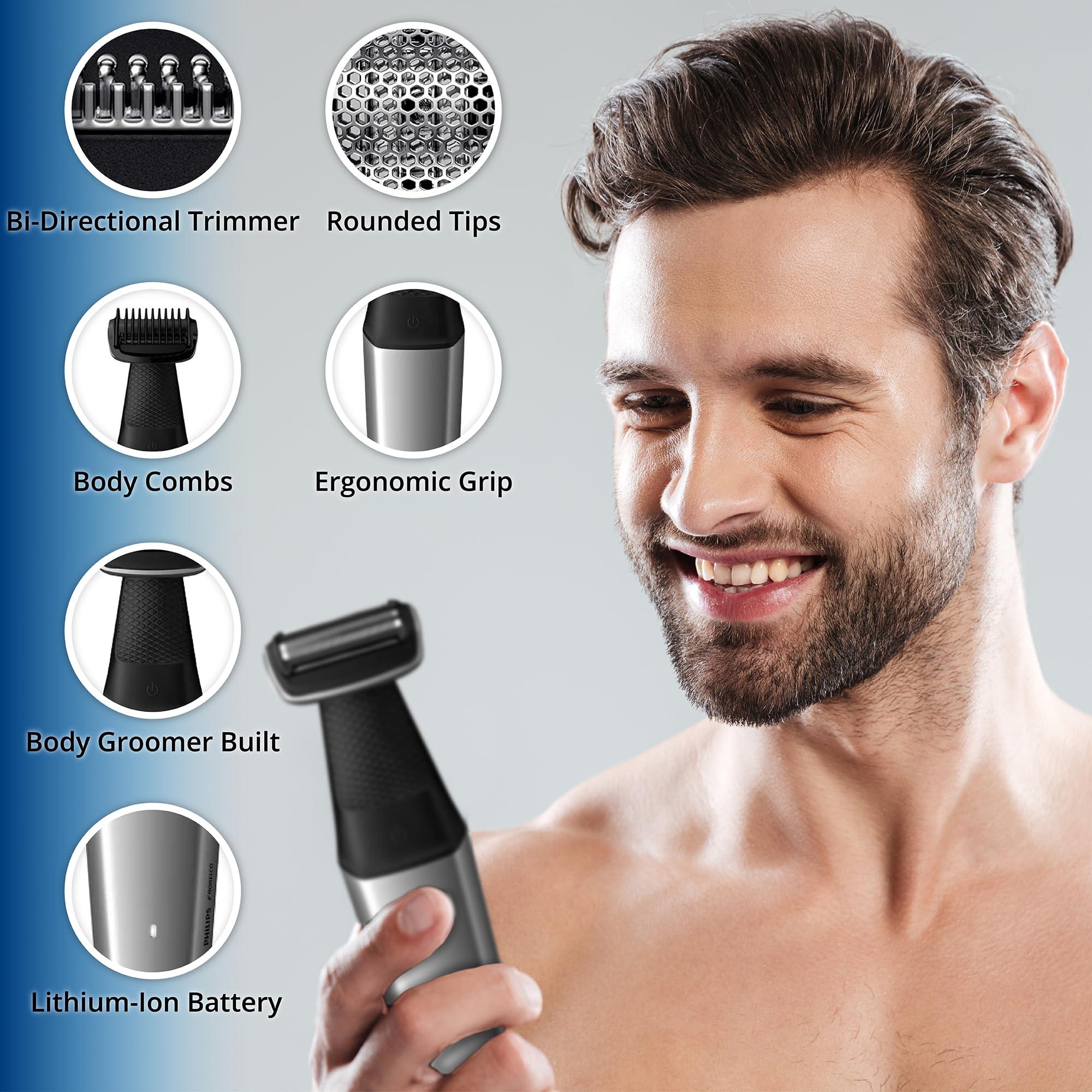PHILIPS Philips Norelco Body Groomer Series 5000 Body Shaver, Body Hair Trimmer for Men, Showerproof Manscaping Groin Trimmer for Men