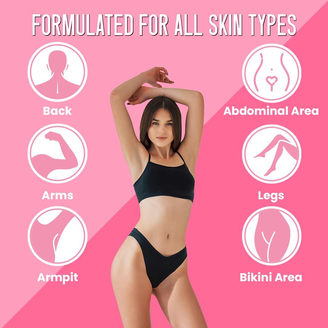 Miss Cire Miss Cire Metallic Pink Hypoallergenic Vegan Hard Wax Beads - Painless Hair Removal Peel-Off Wax - No Strips Needed - Low melting Point - Ultra Smooth - For Sensitive Skin - Face and Body - 8 Oz