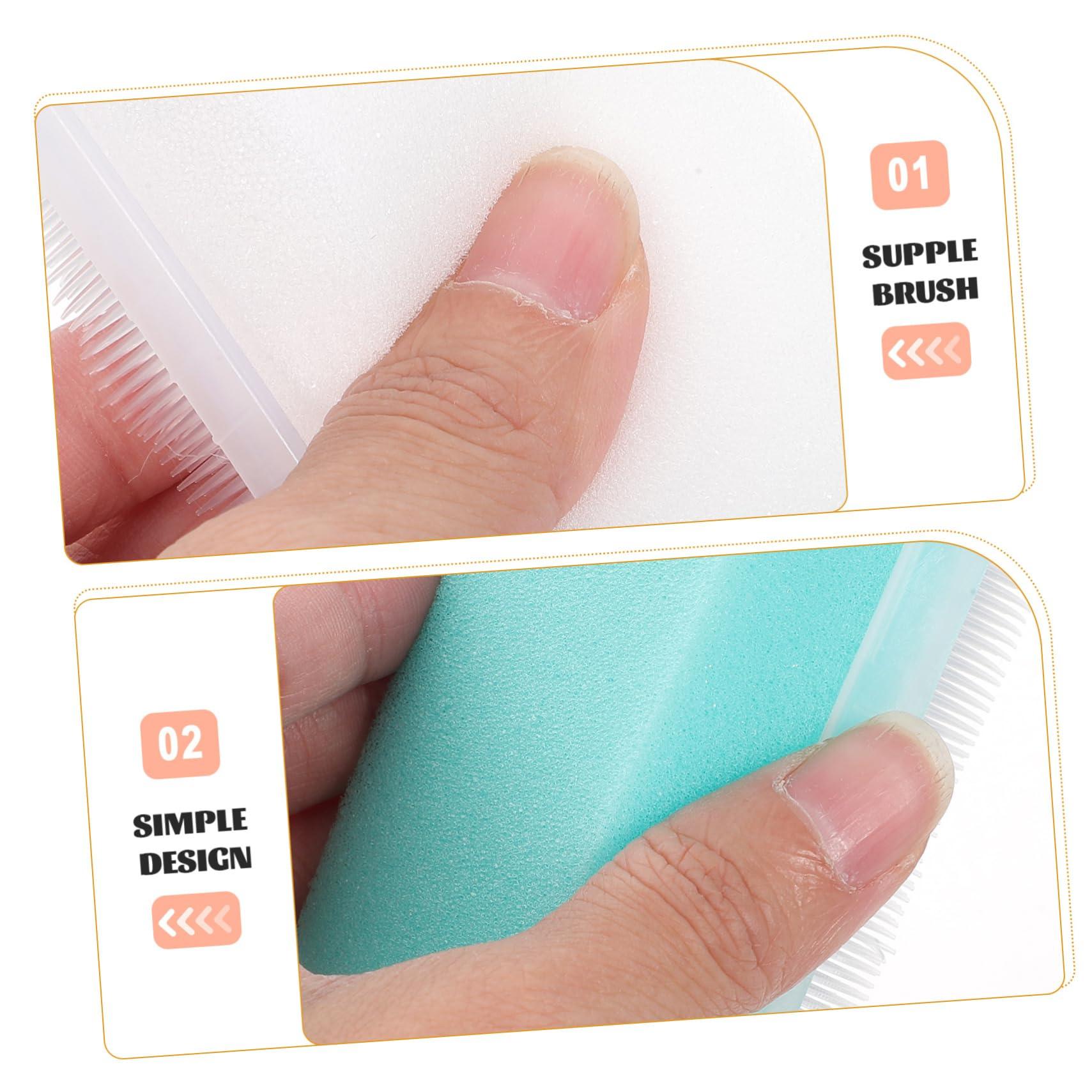 NULYLU NULYLU 2pcs Sensory Brush Sponge Brush Daily Use Shower Brush Household Head Scrubber Bath Accessories Newborn Bath Essentials Cap Shampoo Scalp Scrubber Sponge for Hair Pp