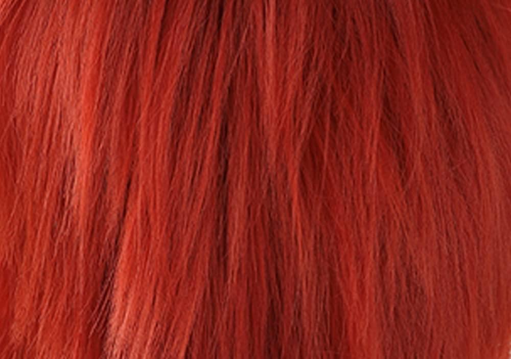 osseoca osseoca Shanks Wig Red Straight Synthetic Hair 30cm Lifelike Party Natural Cosplay Wigs with Bangs (A)