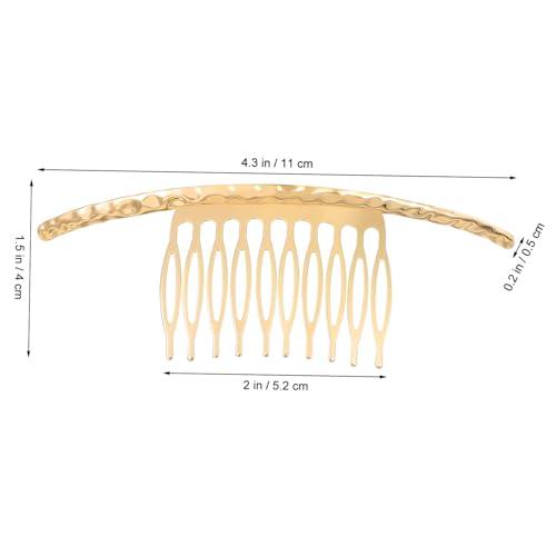 Beatifufu Beatifufu 6 Pcs Straight Hair Comb Hair Accesories French Twist Hair Comb Hairpiece Ongles Bridal Veil Comb Silver Hair Comb for Women Hair Barrettes for Gold Pearl Side Comb Alloy