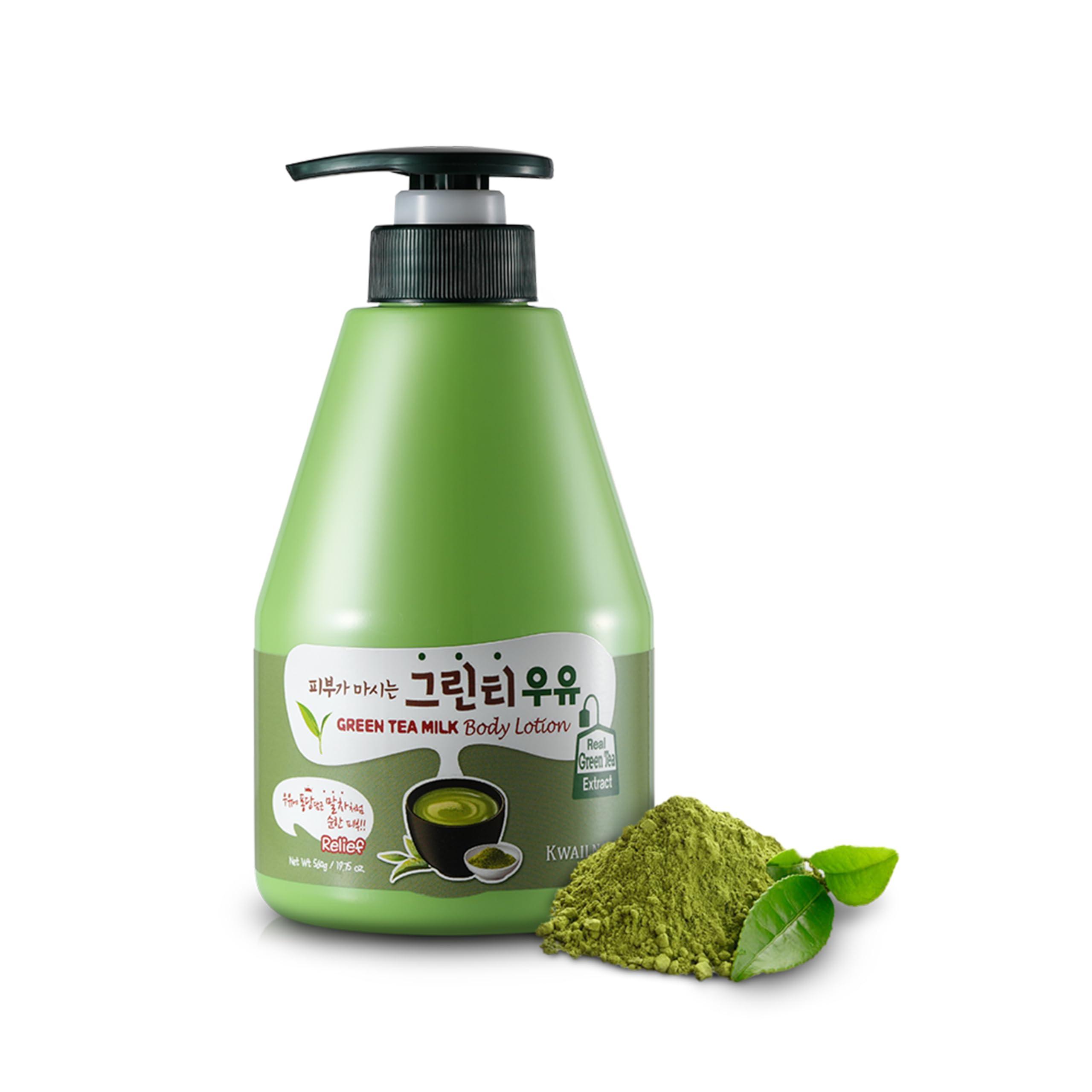 WELCOS WELCOS KWAILNARA Green Tea Milk Body Lotion  Korean Lotion for Skin Refreshment & Radiance 560 g / 19.75 Fl. oz
