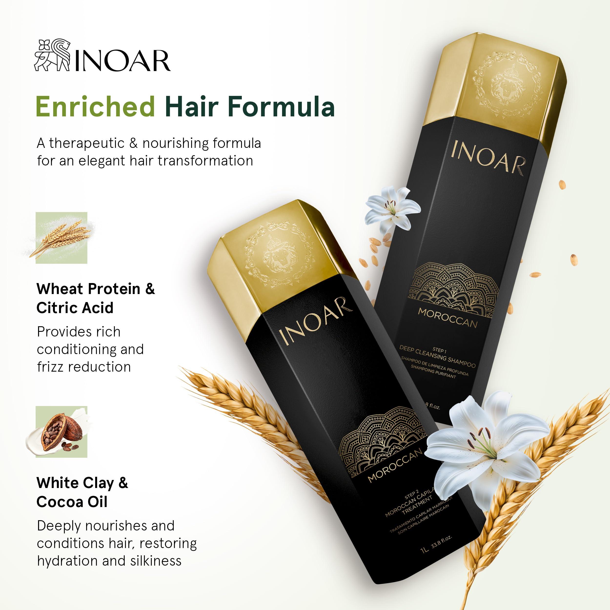 Inoar INOAR Moroccan Capillary Smoothing Treatment with Keratin, Curly Hair Care, Vegan Hair Product, Cruelty Free Haircare for Men and Women. Step 2 Only 33.80 oz.