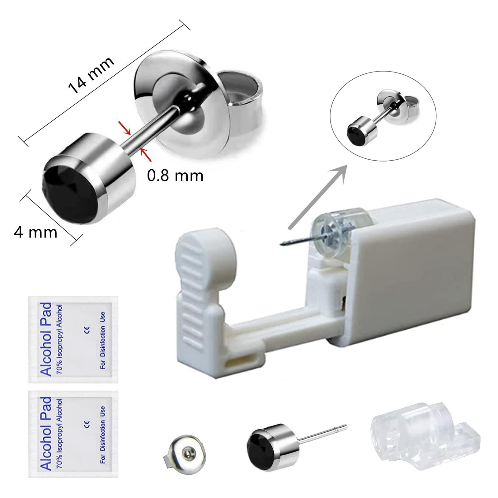 HYJLPAF HYJLPAF Ear Piercing Kit 2 Pack Self Ear Piercing Gun, Disposable Ear Pearcings Kit with 14 Piece Earring Studs Safety Ear Piercing Gun Kit Tool