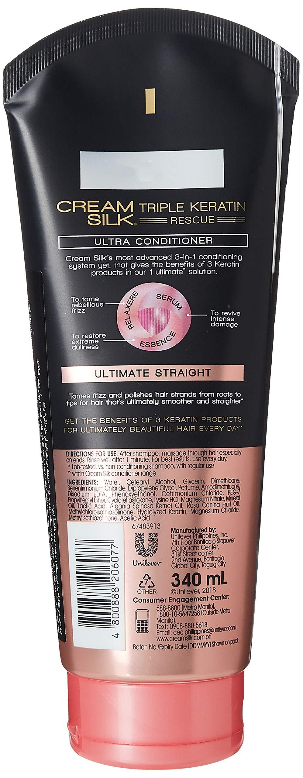 Cream Silk Cream Silk Triple Keratin Rescue Ultimate Straight Conditioner 340 ml