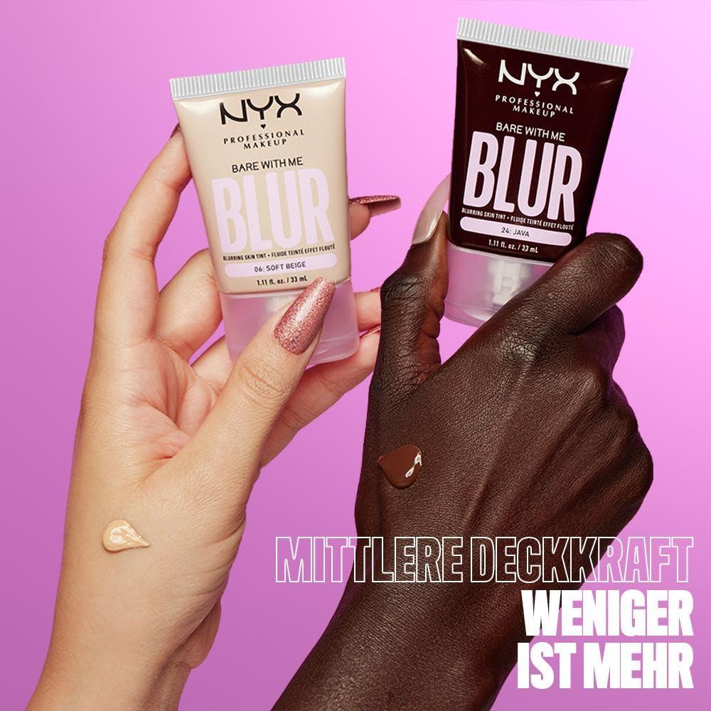 NYX PROFESSIONAL MAKEUP NYX PROFESSIONAL MAKEUP Bare With Me Blur Skin Tint Foundation Make Up with Matcha, Glycerin & Niacinamide - Deep Bronze
