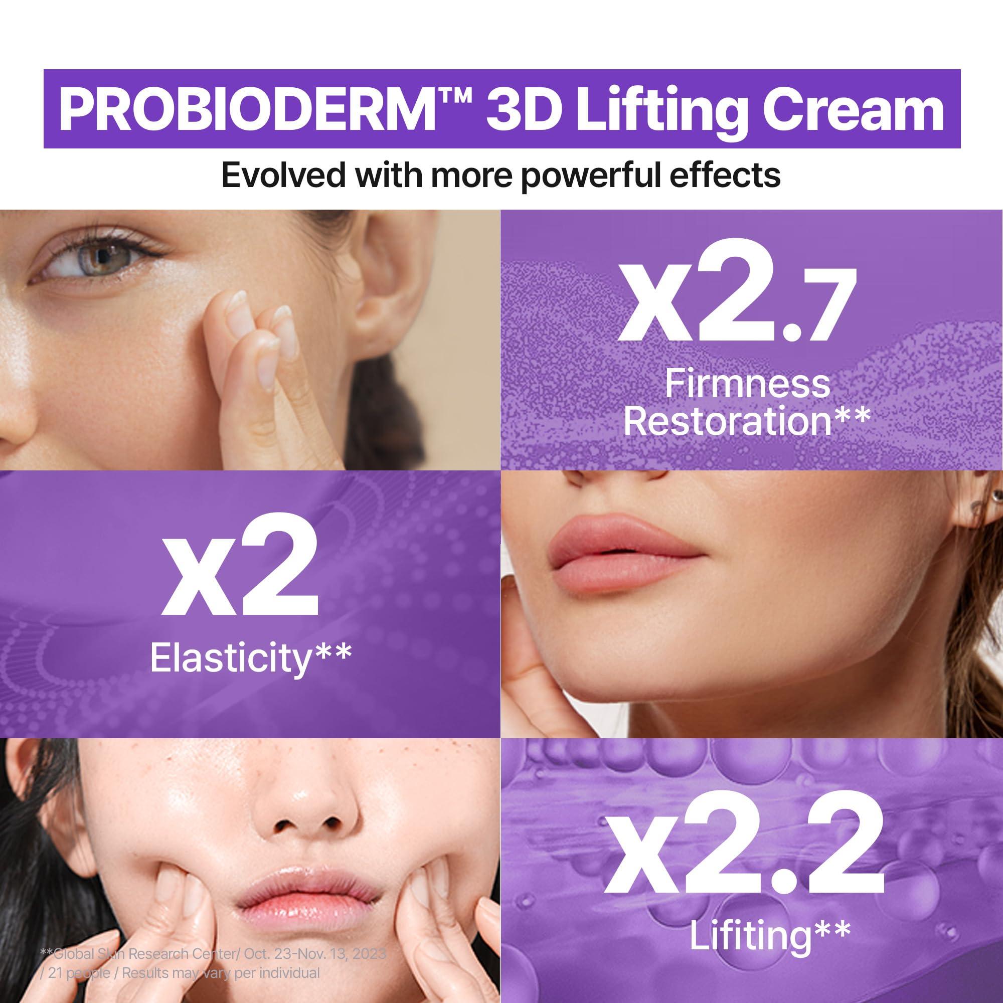 BIOHEAL BOH BIOHEAL BOH Probioderm 3D Lifting Cream + Ampoule Set Probioderm 3D Lifting Cream 1.7 fl oz | Advanced Korean Anti-Aging Probiotic Night Moisturizer and Serum for Fine Lines and Wrinkles
